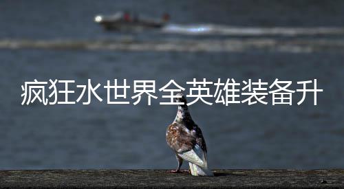 装备攻略界全技能英雄水世升星搭配疯狂词条