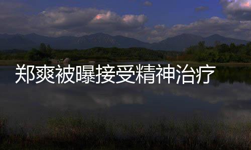 被曝人引名言郑爽治疗 遭接受精神后家含义深查税